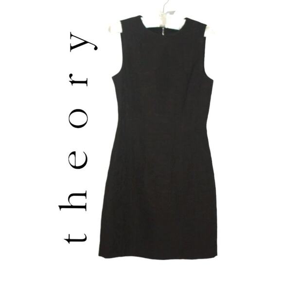Theory Black Sleeveless Hourglass Dress Size 6 - Picture 1 of 11